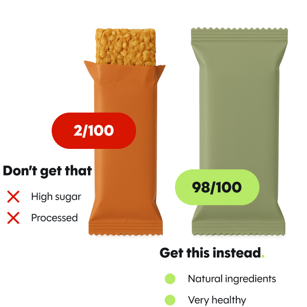 Healthy vs unhealthy snack comparison